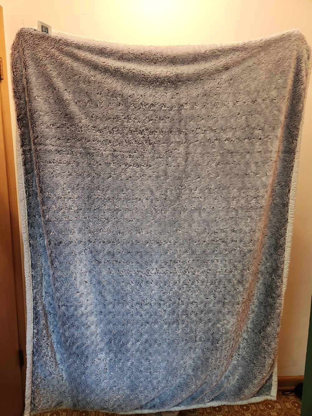 Lavish Plush Faux Fur Throw in Light Gray